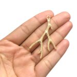 Pingente Imitação Galho 45mm Dourado - 1 Und - Imagem 2