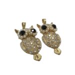 Pingente Coruja C/ Strass 65mm Dourado - 1 Und - Imagem 4