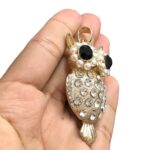 Pingente Coruja C/ Strass 65mm Dourado - 1 Und - Imagem 3