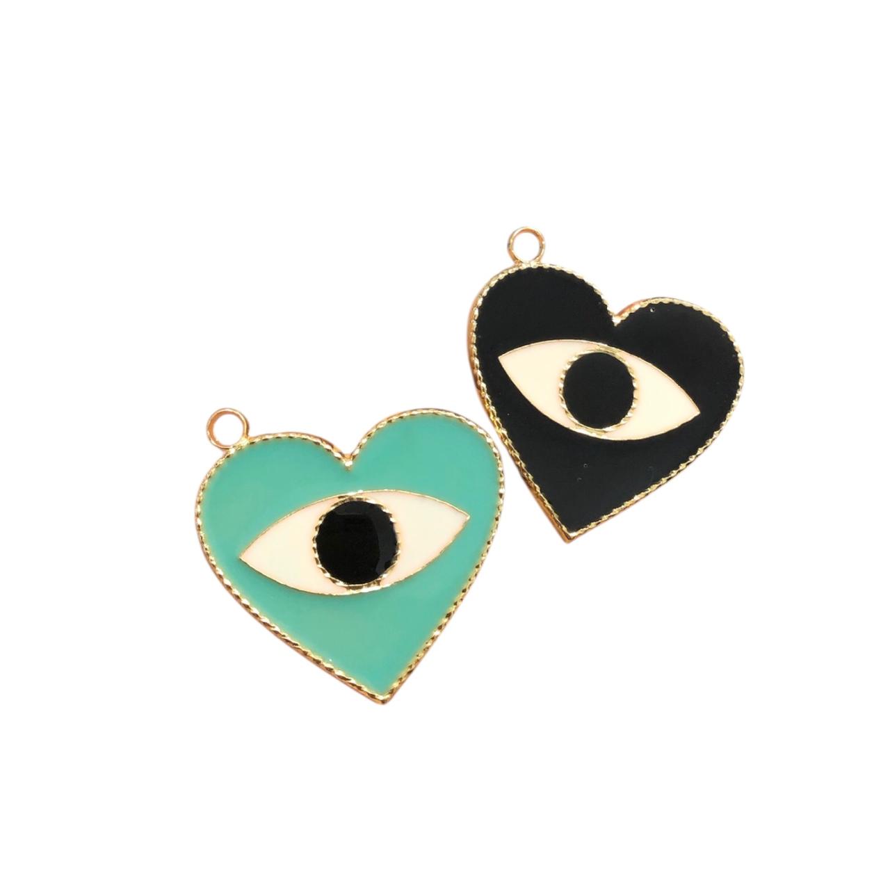 WhatsApp Image 2025-12-09 at 14.09.45 (5) Pingente Coração C/ Resina 25mm Dourado - 1 Und - Imagem 1