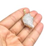 Pingente Pedra Disforme C/ Borda Dourado – 1 Und - Imagem 3