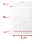 Saco Adesivo 8x15cm C/ Furo - C/ 25 Unds