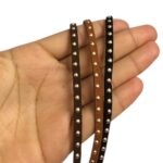 Fio de Couro Chamude 5mm C/ Spike Dourado – Metro - Imagem 2