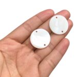 Conta Madrepérola Redondo 25mm C/ Furo - C/ 10 Unds - Imagem 2