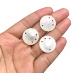 Madrepérola Redondo 20mm C/ 4 Furos - C/ 10 Unds - Imagem 2