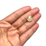 Pingente Concha C/ Pérola 15mm Dourado - 1 Und - Imagem 2