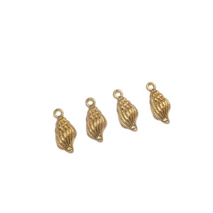 Pingente Concha Do Mar 19mm Dourado - 1 Und