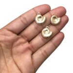 Pingente Caramujo 17mm Dourado - 1 Und - Imagem 2