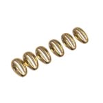 Entremeio Búzio 17mm Dourado - 1 Und