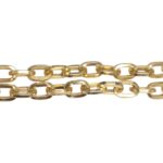 Corrente Oval 4.0 Alumínio Dourado - Metro