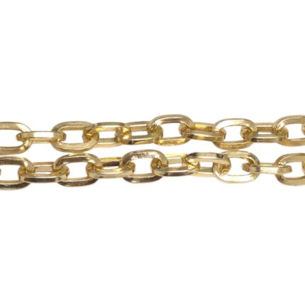 Corrente Oval 4.0 Alumínio Dourado - Metro