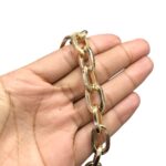 Corrente Oval 4.0 Alumínio Dourado - Metro - Imagem 2