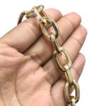 Corrente Oval 4.0 Alumínio Dourado - Metro - Imagem 3