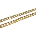 Corrente Achatada 12x14mm Alumínio Dourado - Metro