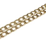 Corrente Achatada 9x13mm Alumínio Dourado - Metro