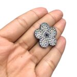 Aplique Tecido C/ Strass 26mm - 1 Und - Imagem 4