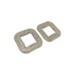 Aplique Quadrado Tecido C/ Strass 60mm - 1 Und