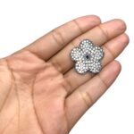 Aplique Tecido C/ Strass 26mm - 1 Und - Imagem 2