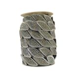 Galão Aljofre Folha C/ Strass Abs Prata - Metro - Imagem 3