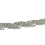 Galão Aljofre Folha C/ Strass Abs Prata - Metro - Imagem 4