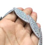 Galão Aljofre Folha C/ Strass Abs Prata - Metro - Imagem 5