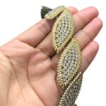 Galão Aljofre Folha C/ Strass Abs Dourado – Metro - Imagem 2