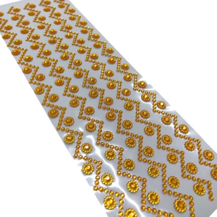 Cartela Termocolante Strass Flor – 1 Und