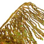Franja Galão Paetê 20cm Dourado Holográfico – Metro - Imagem 3