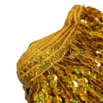 Franja Galão Paetê 20cm Dourado Holográfico – Metro - Imagem 4