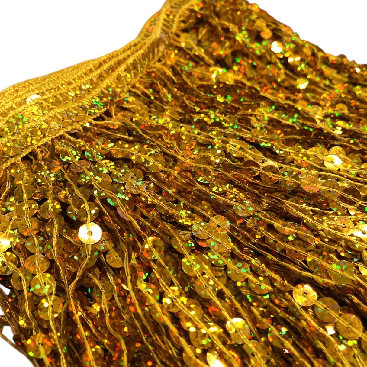 WhatsApp Image 2025-12-30 at 08.43.13 (4) Franja Galão Paetê 20cm Dourado Holográfico – Metro - Imagem 1