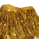 Franja Galão Paetê 20cm Dourado Holográfico – Metro - Imagem 7