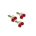 Pingente Cereja 1,8x1,5cm Dourado - 1 Und - Imagem 4