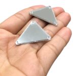 Pastilha Espelhada Triângulo 30mm C/ 3 Furos Níquel – C/5 Unds - Imagem 3