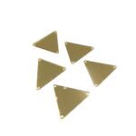 Pastilha Espelhada Triângulo 30mm C/ 3 Furos Dourado - C/5 Unds