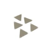 Pastilha Espelhada Triângulo 30mm C/ 3 Furos Níquel – C/5 Unds