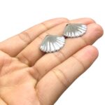 Base Brinco Concha Do Mar 18mm Níquel - 1 Par - Imagem 3