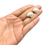 Base Brinco Concha Do Mar 18mm Dourado - 1 Par - Imagem 2