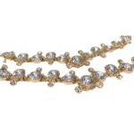 Cabedal 12cm C/Strass e Chaton Dourado – 1 Par - Imagem 3