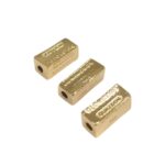Entremeio Retangular 3x17mm Dourado - 1 Und