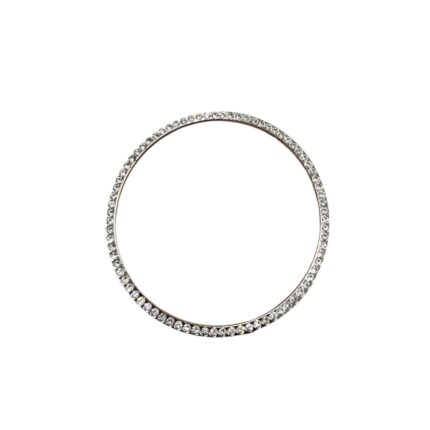 Argola C/Strass 9cm Níquel - 1 Und