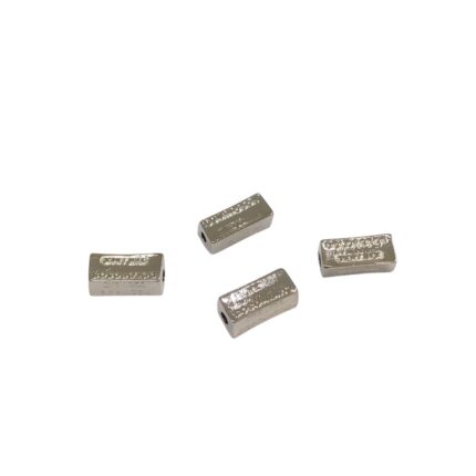 Entremeio Retangular 3x17mm Níquel – 1 Und