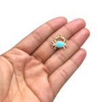 Pingente Caranguejo 18mm C/Resina Dourado - 1 Und - Imagem 2