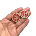 Pingente Redondo S.Bento 30mm Dourado - 1 Und - Imagem 2