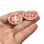 Pingente Redondo S.Bento 30mm Dourado - 1 Und - Imagem 4