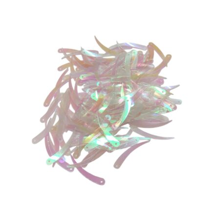 Paetê Chifre Pvc 4×32mm Holográfico Irizado – 20 Gramas