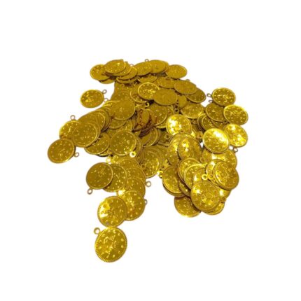 Pingente Medalha Pvc 23mm Dourado – 20 Gramas