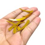 Paetê Chifre Pvc 4×32mm Dourado Liso – 20 Gramas - Imagem 3