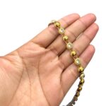 Galão Aljofre Trabalhado 8mm C/Strass Dourado - Metro - Imagem 2