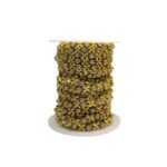 Galão Aljofre Trabalhado Flor 4mm Dourado - Metro - Imagem 3