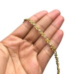 Galão Aljofre Trabalhado Flor 4mm Dourado - Metro - Imagem 2